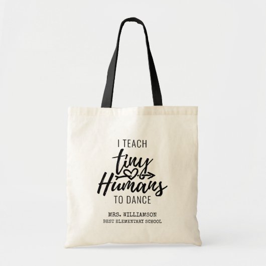 Tote Bag Danse Enseignant Script Typographie Vacances (Devant)