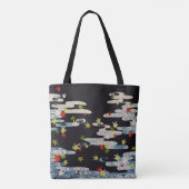 Tote Bag DANSE KIMONO, EAU COURANTE, CHUTE FEUILLE Florale (Dos)