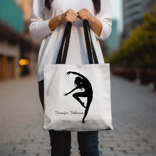 Tote Bag Danse moderne Silhouette Danse Noir & Blanc