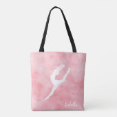 Tote Bag Danse rose faite sur commande d'aquarelle (Dos)