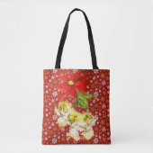 Tote Bag Danser des anges bébé avec des flocons de neige (Devant)