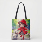 Tote Bag Danser sous la pluie - art chibi (Devant)