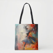 Tote Bag Danseur coloré art Abstrait (Devant)