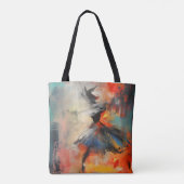 Tote Bag Danseur coloré art Abstrait (Dos)