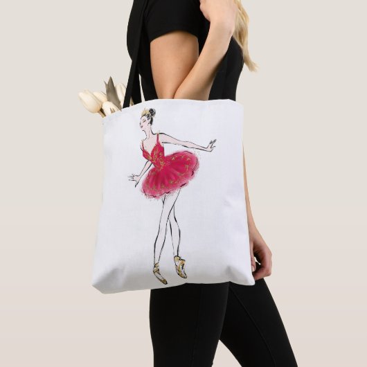 Tote Bag Danseur de ballet de craquelette (De près)