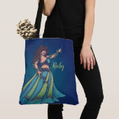 Tote Bag Danseur du ventre Ruby Turquoise (De près)
