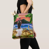 Tote Bag Danseur hawaïen de danse polynésienne de coucher (De près)