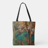 Tote Bag Danseurs de ballet, rose et vert | Edgar Degas (Dos)