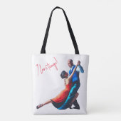 Tote Bag Danseurs de tango - peinture à la main (Dos)
