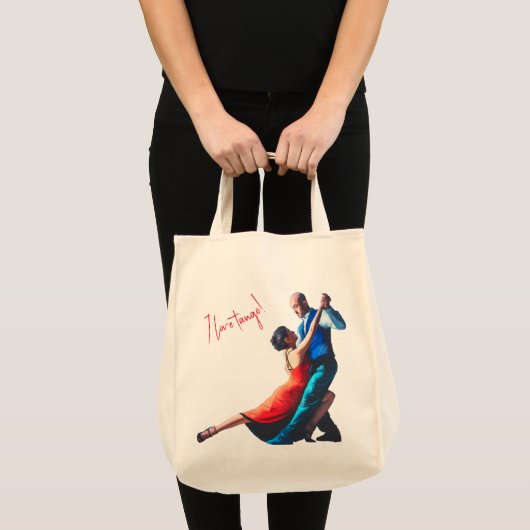 Tote Bag Danseurs de tango - peinture à la main (Devant (produit))