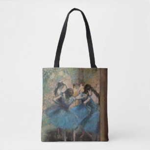 Tote Bag Danseurs d'Edgar Degas   dans le bleu, 1890