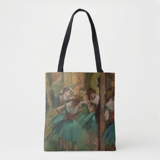 Tote Bag Danseurs d'illustration de ballet roses et Edgar (Devant)