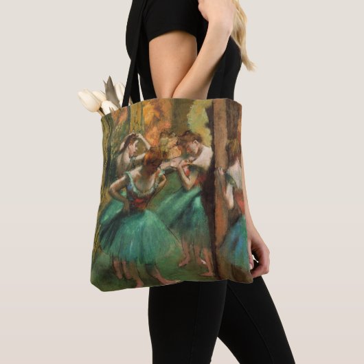 Tote Bag Danseurs, Rose et Vert par degrés, Art (De près)