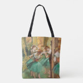 Tote Bag Danseurs, rose et vert par Edgar Degas (Dos)