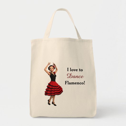 Tote Bag Danseuse de flamenco mignonne (personnalisée) (Devant)