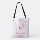 Tote Bag Danseuse de martini, la mariée disco  (Dos)