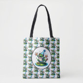 Tote Bag Danseuse grenouille sur un Lily Pad Anniversaire (Devant)