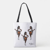 Tote Bag Danseuse tressée Fourre-tout personnalisée (orange (Dos)