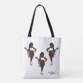 Tote Bag Danseuse tressée Fourre-tout personnalisée ( Rouge (Dos)