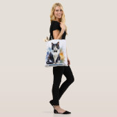 Tote Bag Dapper Tuxedo Cat (Sur le modèle)