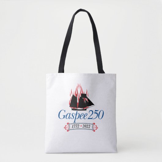 Tote Bag DAR Gaspee250 - Logo en italique sur Basic Fourre- (Devant)