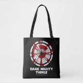 Tote Bag Dare Mighty Things Perseverance Mars Rover Landing (Devant)