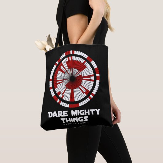 Tote Bag Dare Mighty Things Perseverance Mars Rover Landing (De près)