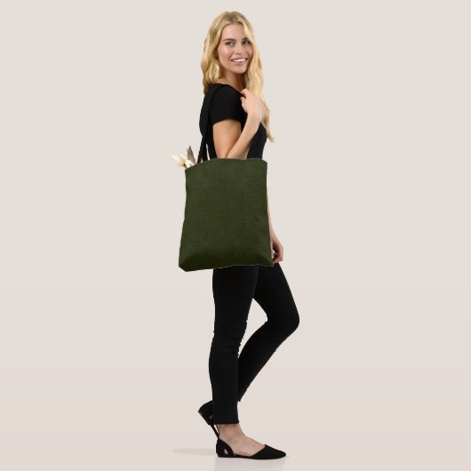 Tote Bag Dark olive textured (Sur le modèle)