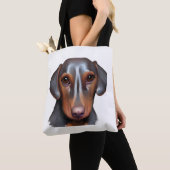 Tote Bag Darling Dachshund (De près)