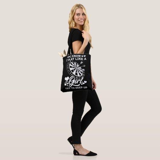 Tote Bag Darts Retro Dartboard 180 Women Dart Player (Sur le modèle)
