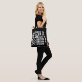 Tote Bag Dasher Dancer Prancer & Bourbon Noël Fêtes de fin (Sur le modèle)