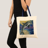Tote Bag Dauphin à la pleine lune (Devant (produit))