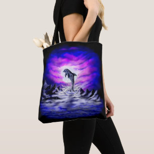 Tote Bag Dauphin clair de lune