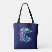 Tote Bag Dauphin coloré (Dos)