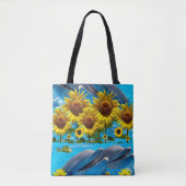 Tote Bag Dauphin de tournesol Fourre-tout (Devant)