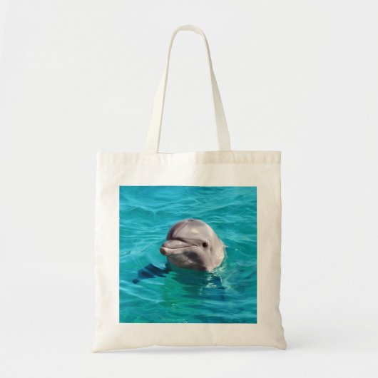 Tote Bag Dauphin en photo de l'eau bleue (Devant)