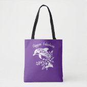 Tote Bag Dauphin Hawaïen Fabulous-violet (Devant)