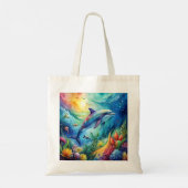 Tote Bag Dauphin peint (Dos)