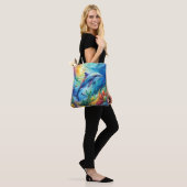 Tote Bag Dauphin peint (Sur le modèle)