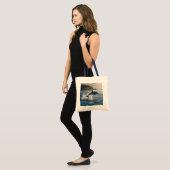 Tote Bag Dauphin Solitaire Qui S'Éclatait Dans L'Océan, (Devant (modèle))