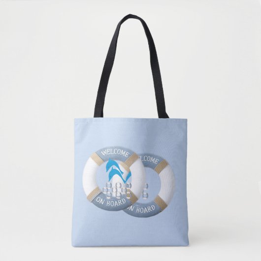 Tote Bag Dauphins Côtiers Bleus (Devant)
