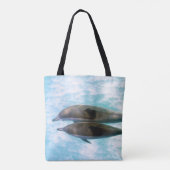 Tote Bag Dauphins de fileur | Oahu Hawaï (Dos)