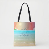Tote Bag Dauphins de la plage Phare Océan (Devant)