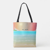 Tote Bag Dauphins de la plage Phare Océan (Dos)