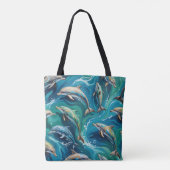 Tote Bag Dauphins nagent (Dos)