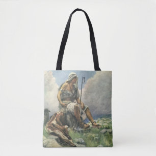 Tote Bag David le berger par Copping, Religion Vintage