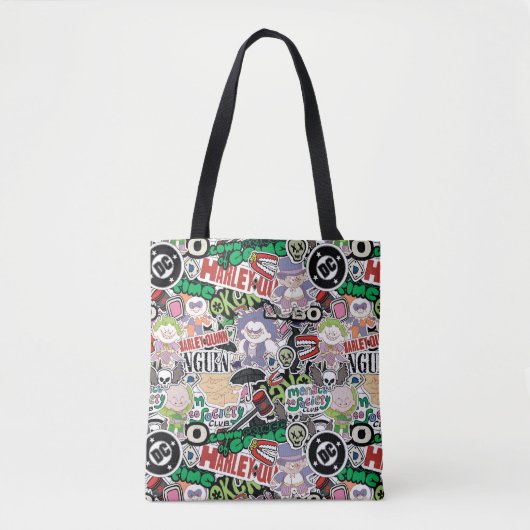 Tote Bag DC Super-Villains Cartoon Pattern (Devant)