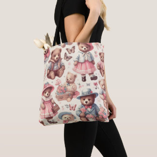 Tote Bag De Beaux Ours Vintages sans joint
