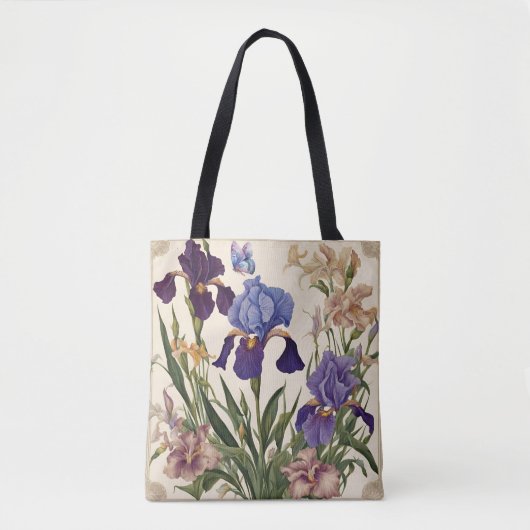 Tote Bag De Belles Fleurs Iris (Devant)