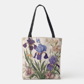 Tote Bag De Belles Fleurs Iris (Dos)